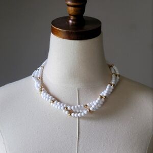 VTG Napier Beaded Triple Strand Necklace